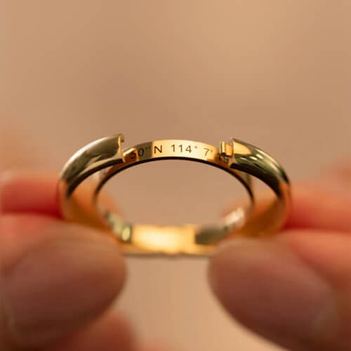 Women's unique personalized engraving rings wholesale custom openable name engraved gold rings bulk vendors and makers